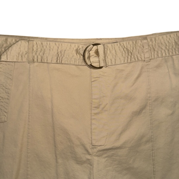 LAUREN RALPH LAUREN Cropped Belted Wide Leg Khaki Twill Trouser Women’s Size 16 - Picture 7 of 9